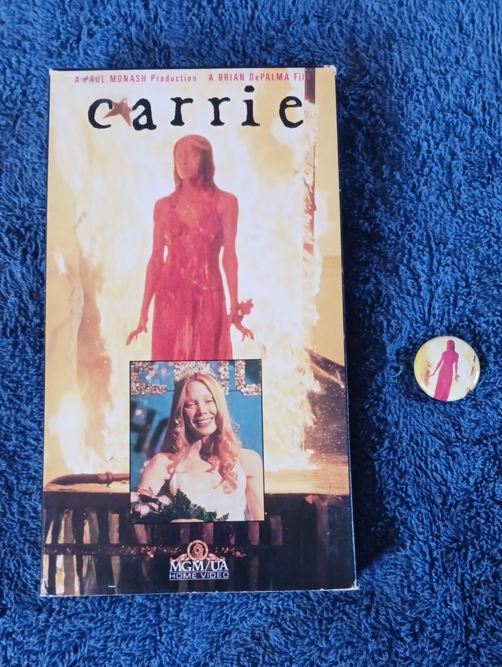 Carrie VHS Tape - Red/Yellow Cover -